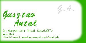 gusztav antal business card